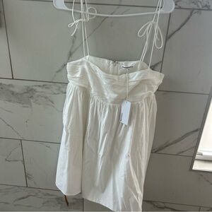 Reformation White Catarina Mini Dress